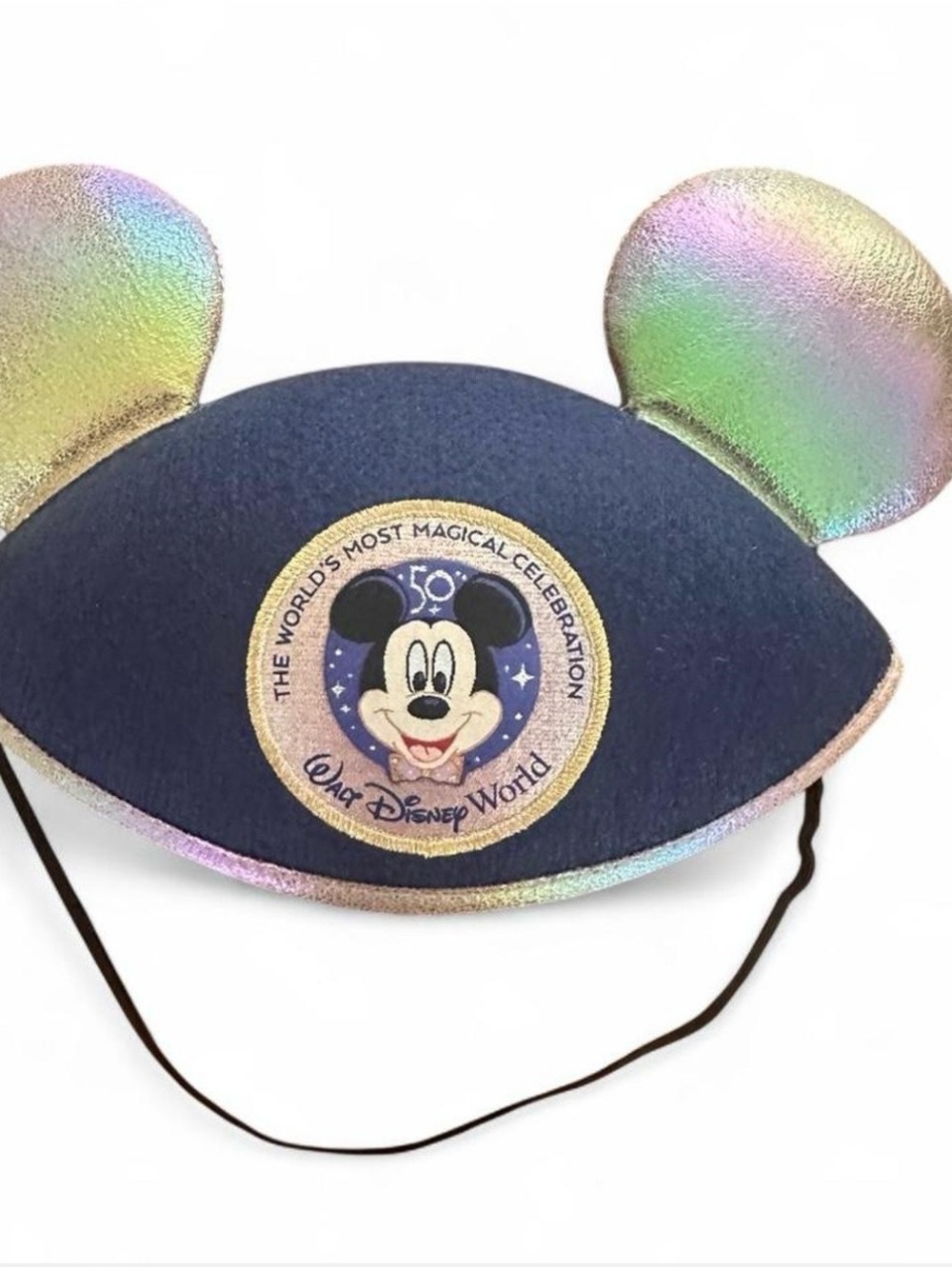 Disney world 50th Mouse Ear Hat - Navy with Iridescent Ears